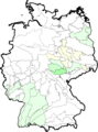 Quercus pubescens (Flaum-Eiche) - Verbreitungskarte